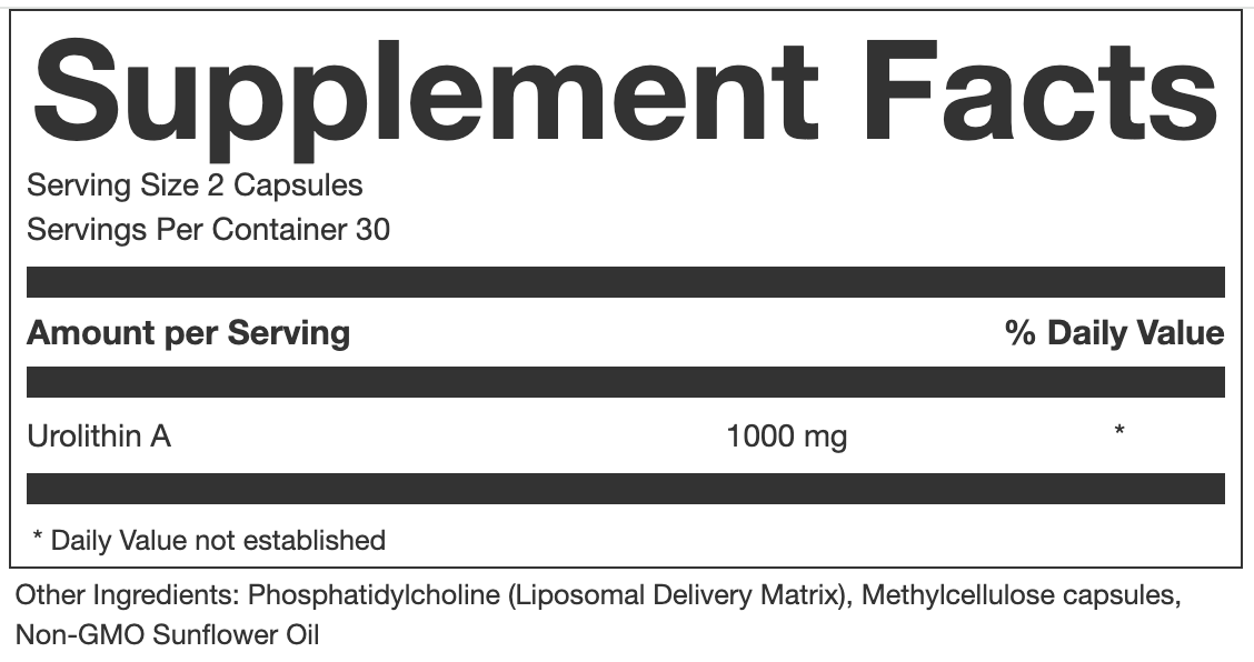 Urolithin-A Liposomal 1,000mg