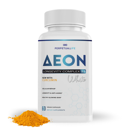 NAD+ NMN Liposomal Anti Aging Supplement Complex AEON White with Curcumin, and AKG